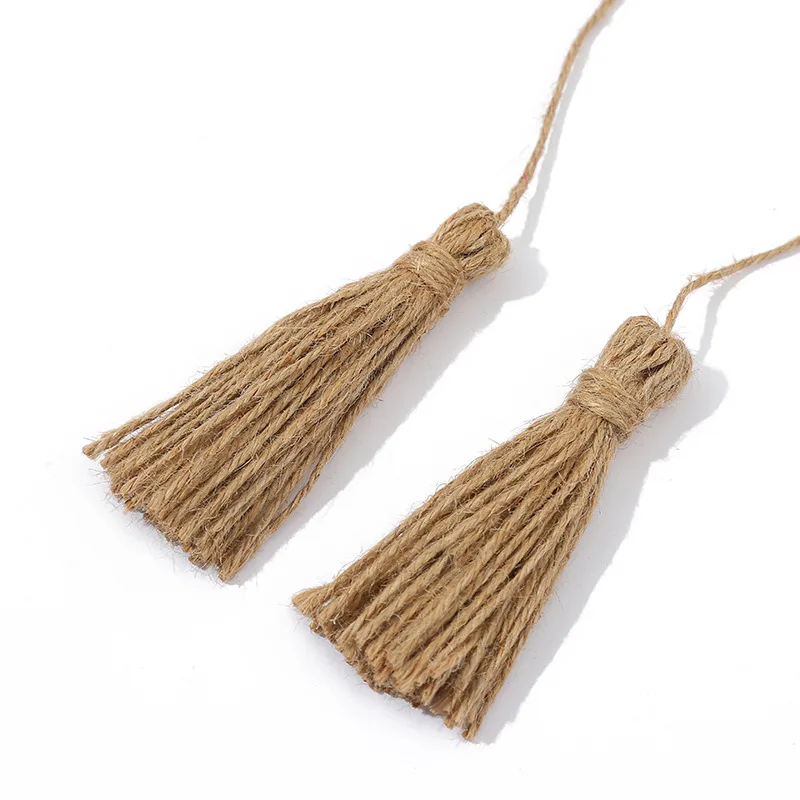 10PCS 6cm Jute Rope Tassels for Decoration