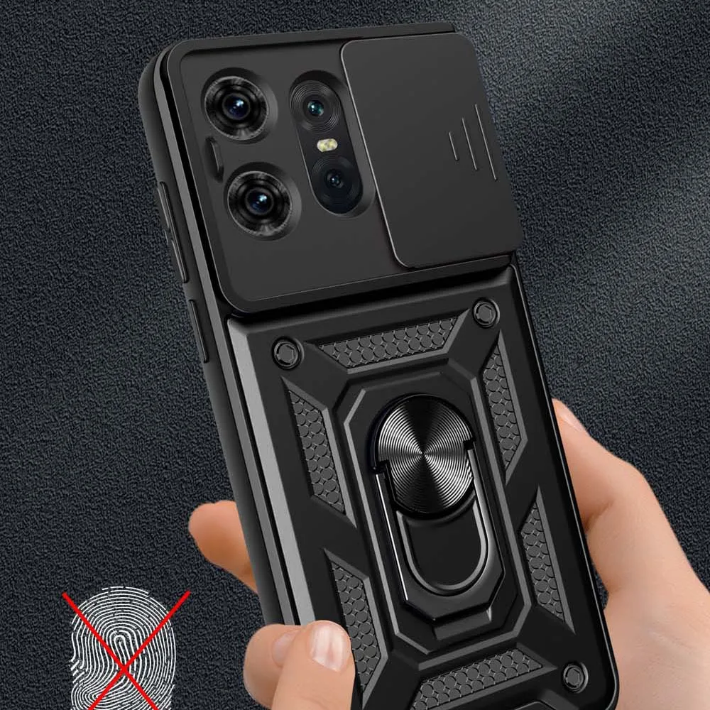 Enhanced Slide Camera Lens Protector Armor Case with Military Grade Bumpers and Ring Cover