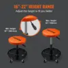 Adjustable Mechanics Rolling Creeper Seat Stool Tool Tray for Shop Garage 3