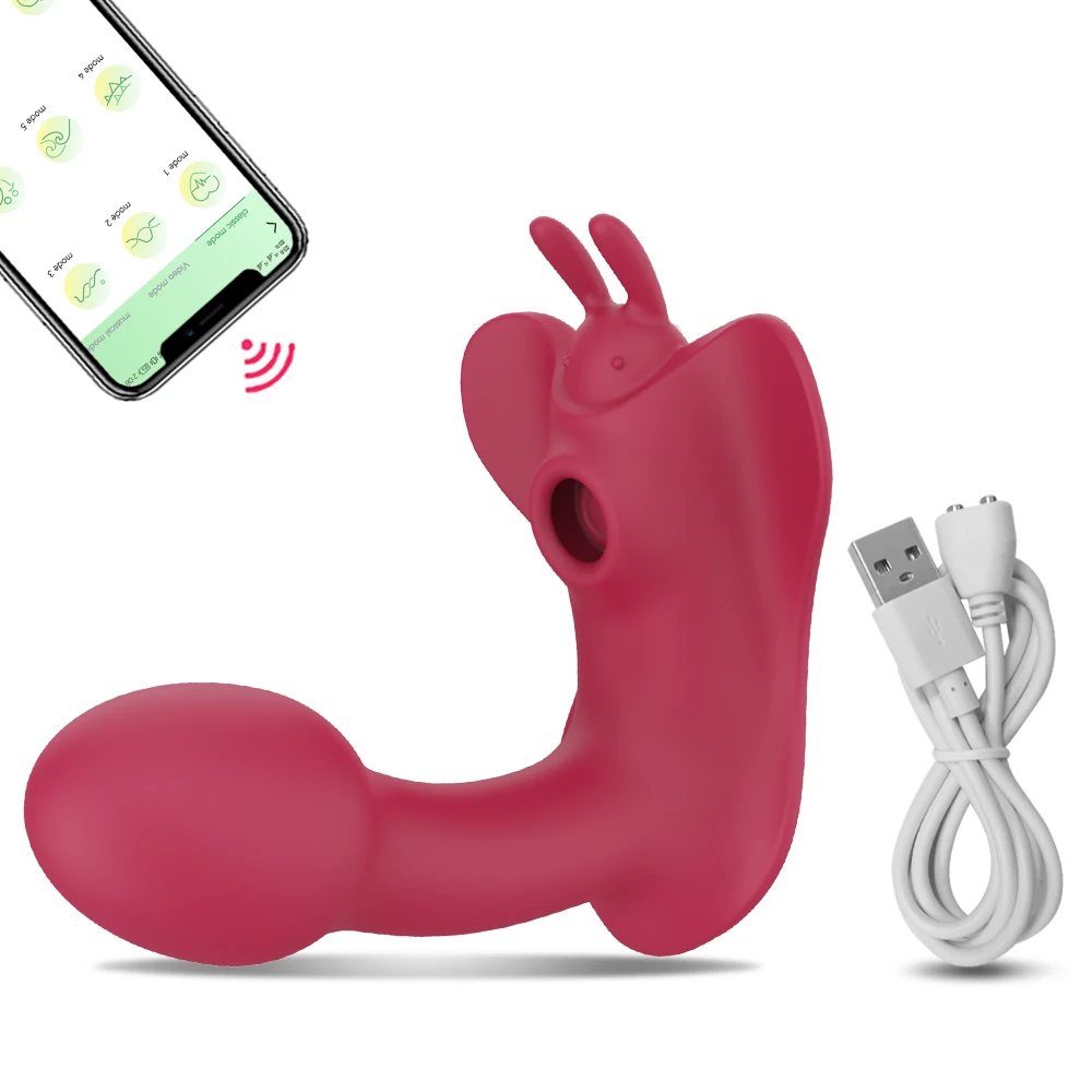 Butterfly APP Bluetooth Dildo Vibratore Femminile Telecomando Wireless Indossare G Spot Clitoride Stimolatore Massaggiatore Giocattolo Sessuale_voghion.com