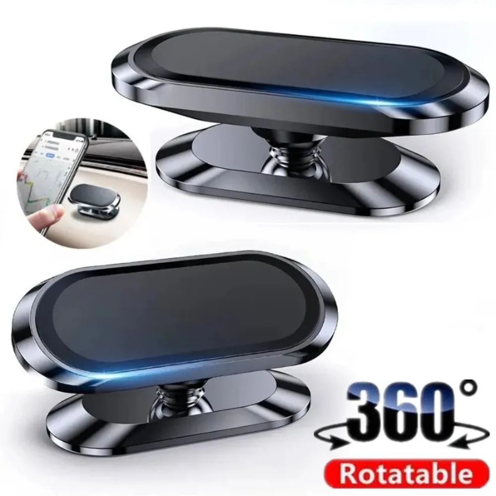 Mobile Phone Holder Phone Holder Magnetic Car Phone Holder 360&deg; Rotation Mini Strip Shape Stand For Huawei IPhone