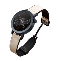Elegant Leather Silicone Magnetic Strap - Premium Wristband Bracelet Replacement for 22mm CMF Watch Pro 2 (Beige)