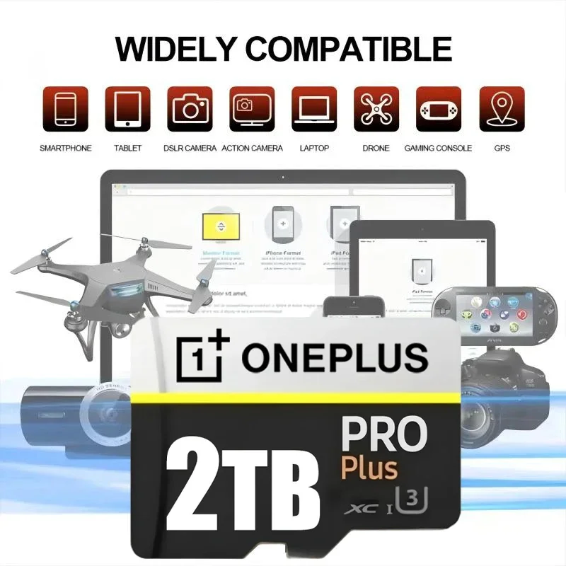 원플러스 고속 TF 메모리 2TB 1TB 512GB 256GB 128GB V30 A2 4K 멀티 디바이스 (어댑터 포함) 스마트폰, 태블릿, PC 겸용