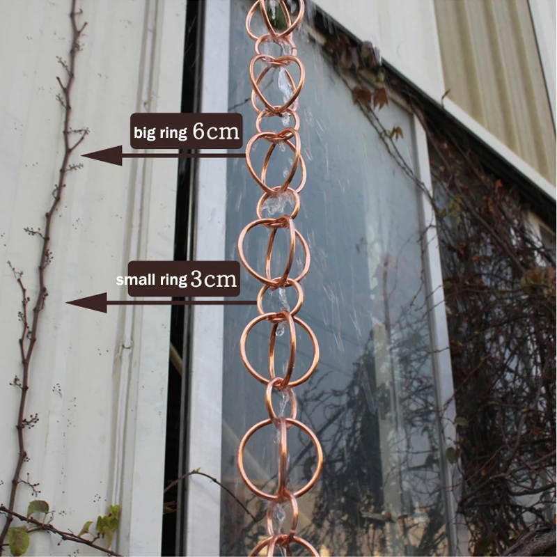 2.6m Copper Rain Bell Drainage Chain