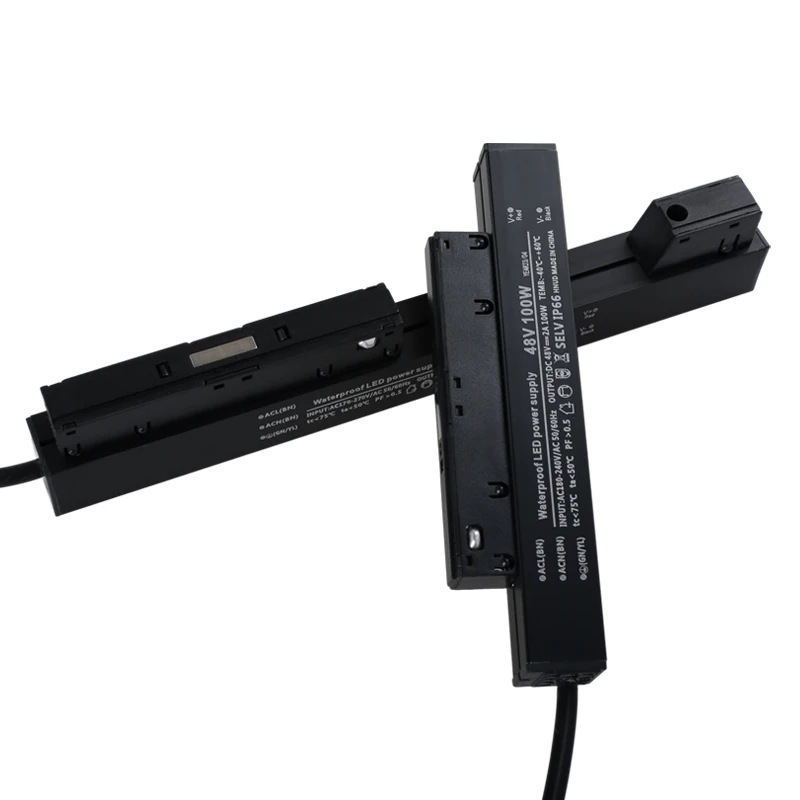 48V DC Power Supply Magnetic Track Light Accessories 180-265V 100W 200W Magnetic Track Light Power Supply