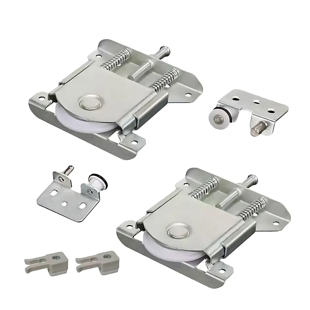 2a Pair Of Easy Assembly Cabinet Sliding Door Wheel Rollers