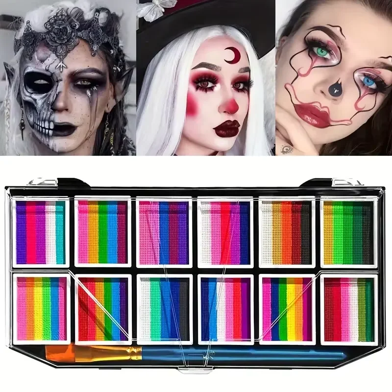 Set De Pintura Facial LACHT 28 Colores – Hipoalergénico Y Lavable Para Carnaval, Halloween Y Cosplay