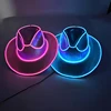 New Arrival Pearlescent Cowboy Hat Dance Costume Decorate Glowing Cowgirl Cap Glowing For Neon NightClub 3