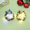 1PC Dollhouse Miniature LED Lighting Mini Artificial Christmas Trees Decorations Festival Snow Frost Xmas Tree Hoarfrost Decor 4