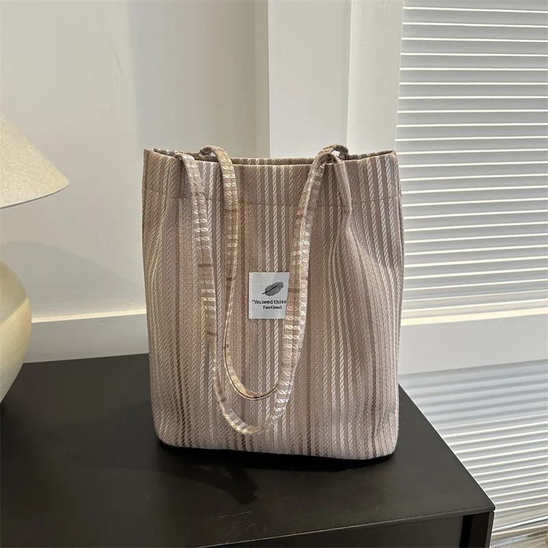 

2023 Shoulder Bags For Women Handbags Corduroy Fashion Casual Eco Shopping Bag Solid Color Famous Brand Travel Foldable Tote Bag