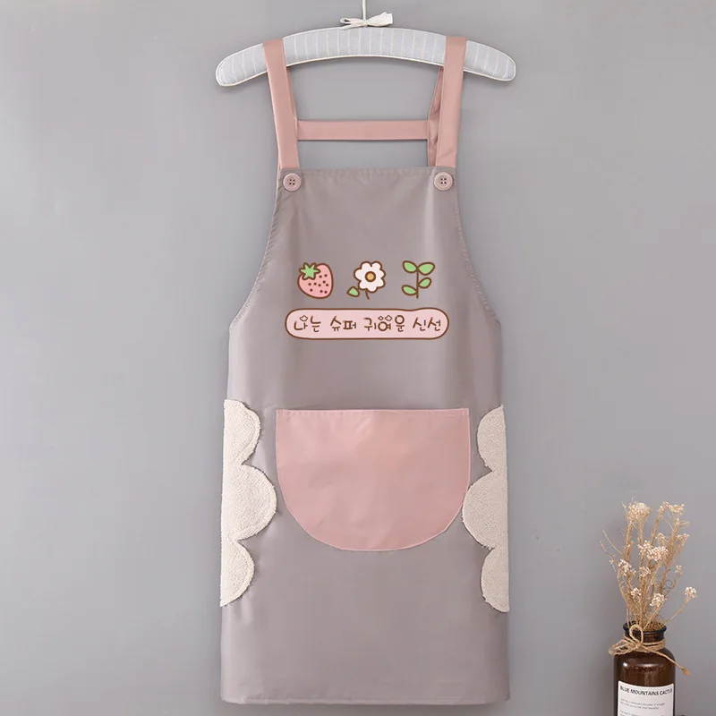 Women's Apron Waterproof Household PVC Oil-proof Aprons For Chef Cooking Baking Home Cleaning Restaurant Kitchen Accessories