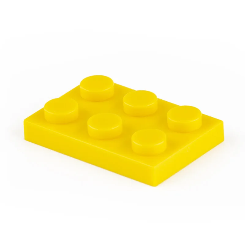 100 Pcs/Lot Building Figures Blocks Part Plate Bricks 2×3 Dots Compatible 3021 Children Kids Educational Creative Assembly Toys tegu magnetic blocks Blocks