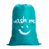 Smile Shape Nylon Laundry Bag Wash Me Travel Storage Pouch Machine Washable Dirty Clothes Organizer Wash Drawstring Bag 5