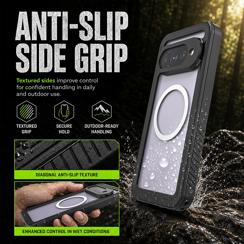 Rugged Shockproof Full Body Waterproof Dustproof Case with MagSafe Compatibility