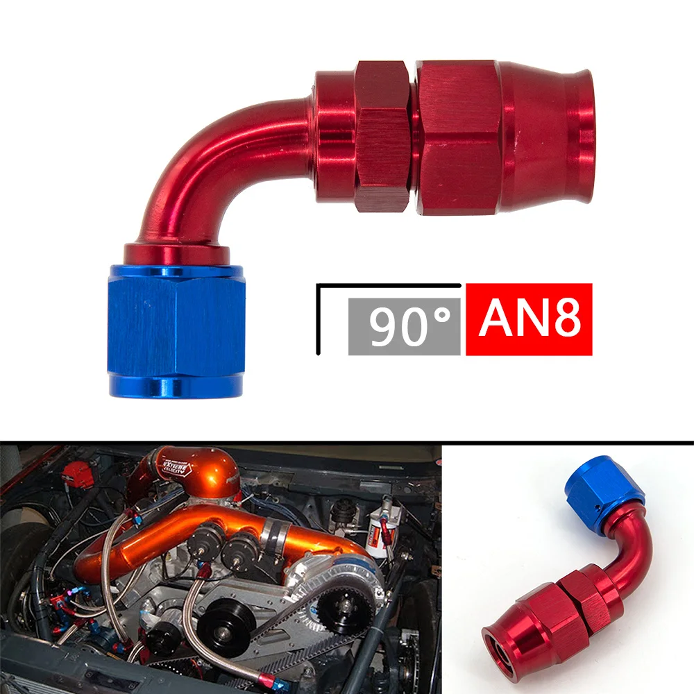 AN6 AN8 Gerade 45 90 120 180 Grad Wiederverwendbare Schlauchanschlussadapter für Schwenk-PTFE-Öl- und Kraftstoffleitungsschlauchanschlüsse – Detail 10