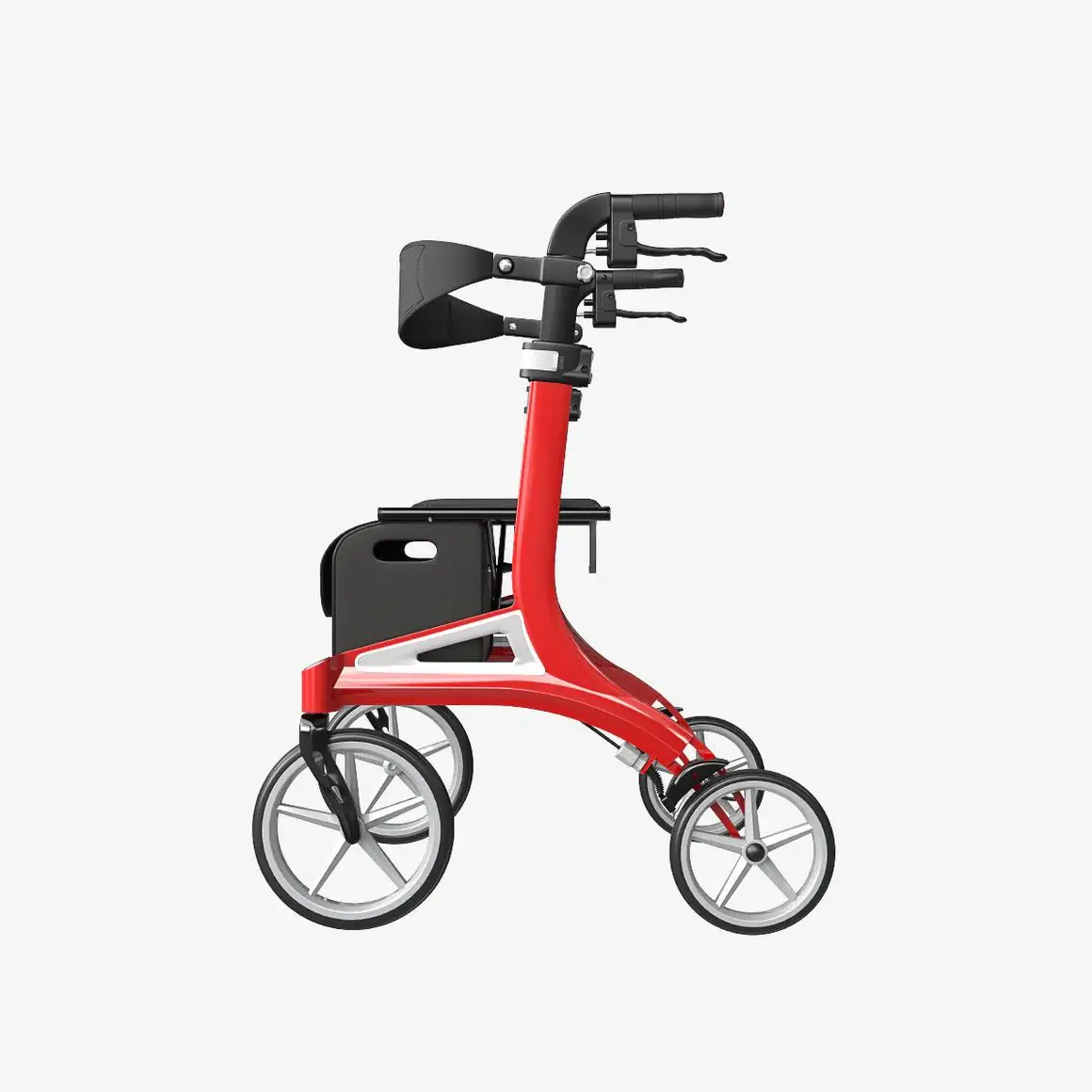 Handrail Walking Aid For The Disabled Aluminum Foldable Adjustable Wheel Walking Walker Rollator