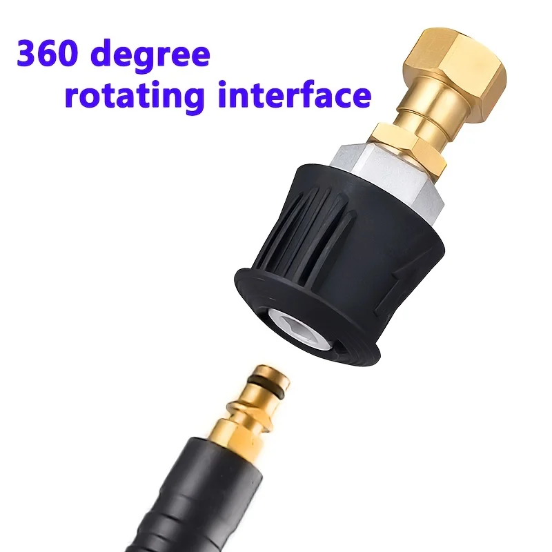 High Pressure Water Gun with 360° Swivel Brass Connector, Anti-Tangle Adapter, M22-14 to Karcher K Series, for Karcher K2-K7 1