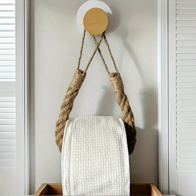 ที่แขวนกระดาษชำระแบบไม่ต้องเจาะติดผนัง 1-10 ชิ้น สไตล์เรียบง่าย เหมาะสำหรับบ้านพักตากอากาศ อพาร์ทเมนต์ ชั้นวางของ อุปกรณ์ห้องน้ำ 1