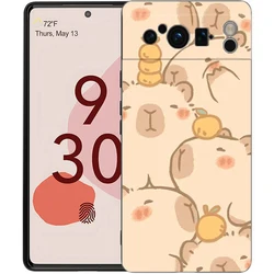 Cartoon Capybara Couple Soft TPU Phone Case - Black Cover s - Pixel 8 Pro (A1)