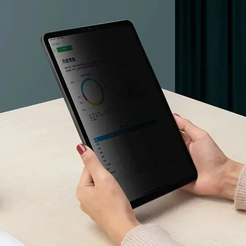 Enhanced Privacy Full Rubber Frosted Screen Protector for Tablets, 11.5-12.1 Inch 180° Vertical Shield