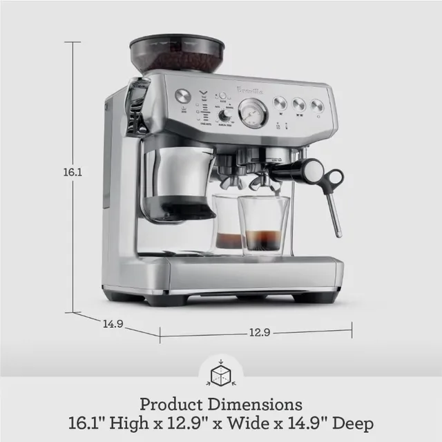 Breville the Barista Express Impress Espresso Machine Grinder,Cappuccino & Latte Machine for Home, BES876BSS 1