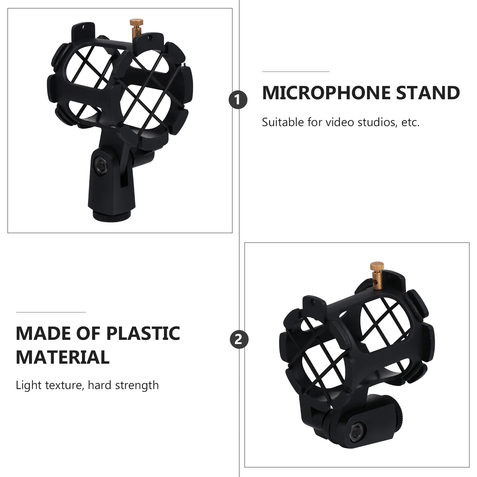 Mic Stand Shock Mount Clip For Desk Holder Bracket Lightweight Portable Outdoor Angle Adjustable Touring Recording Storage Rack