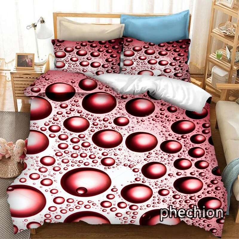 phechion Bubble 3D Print Bedding Set Duvet Covers Pillowcases One Piece  Comforter Bedding Sets Bedclothes Bed K493