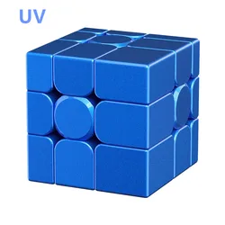 Magnetic Mirror Cube 3x3 V2 - Educational Puzzle Magic Cube Toy (Blue UV)
