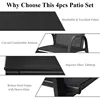 4 PCS Patio Furniture Set Sofa Coffee Table Patio Seating Set Garden Deck  furniture  cafe table 6