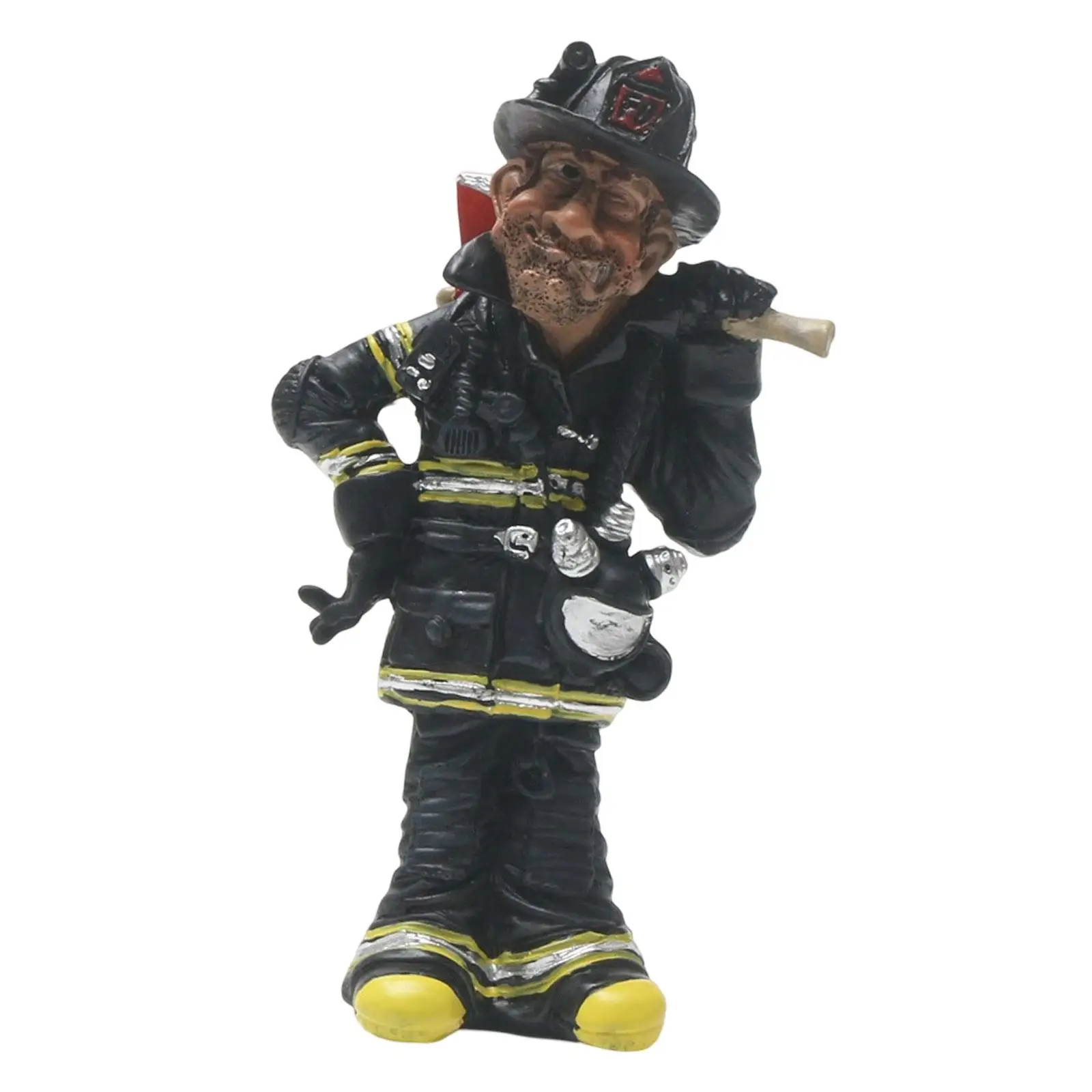 Firefighter Statue Figure Sculpture for Living Room Farmhouse TV Cabinet