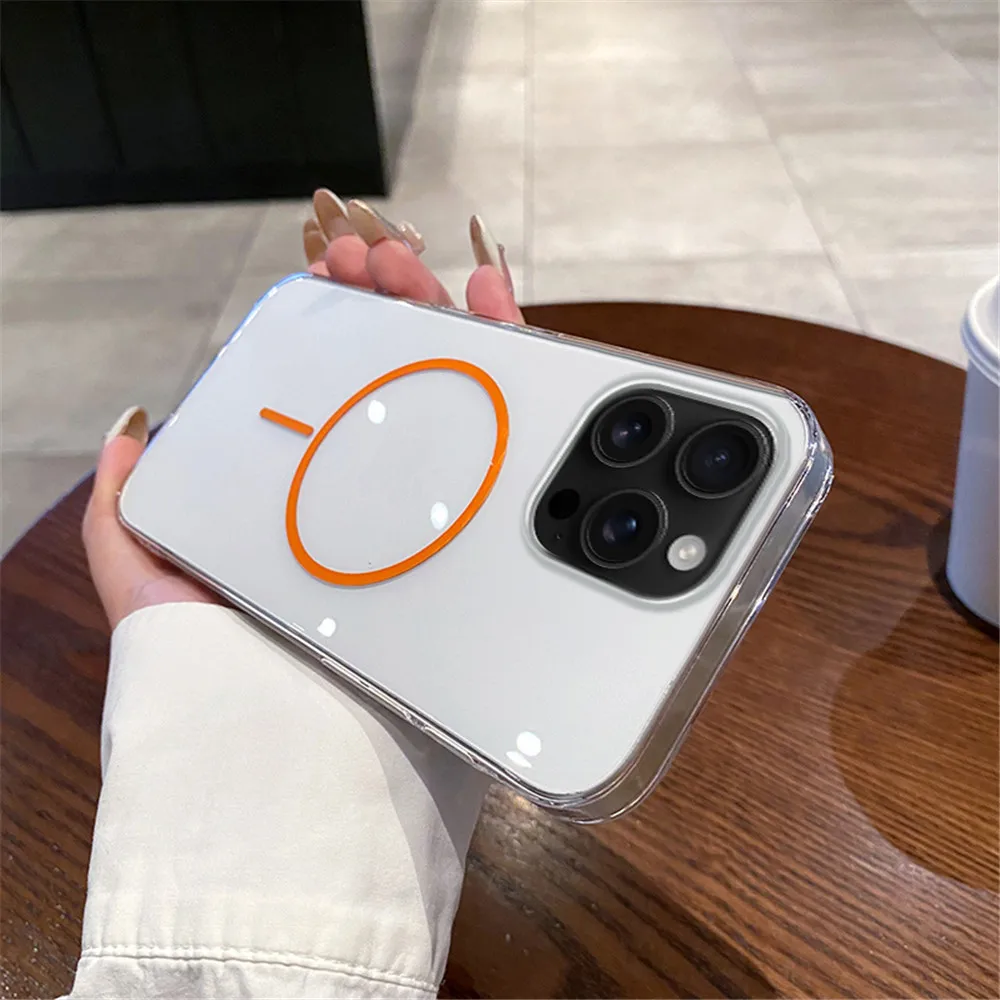 Luxury Transparent Wireless Charging Phone Case