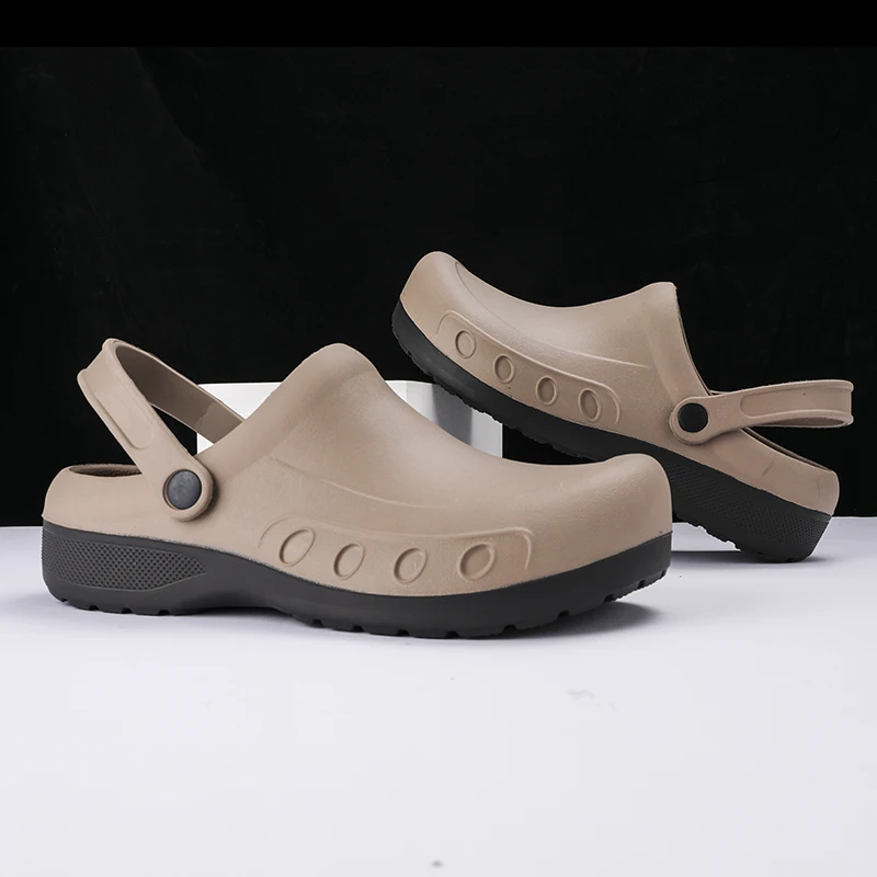 Garden Shoes Men, Chef Clogs, Kitchen Shoes, EVA Injection, Anti-Slip Outsole, Waterproof Sandal, Big Sizes 36-49