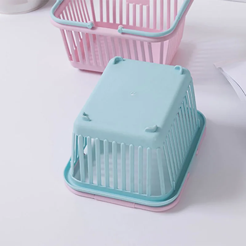 Home Bath Baskets Multifunctional Portable Bathroom Shower Storage Basket Kitchen Fruit Vegetable Basket Household Storage Tools