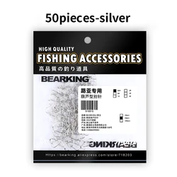 BEARKING Premium Snap Fishing Swivel and Hook Set - 20/50/100pcs - 4 (S - 50)