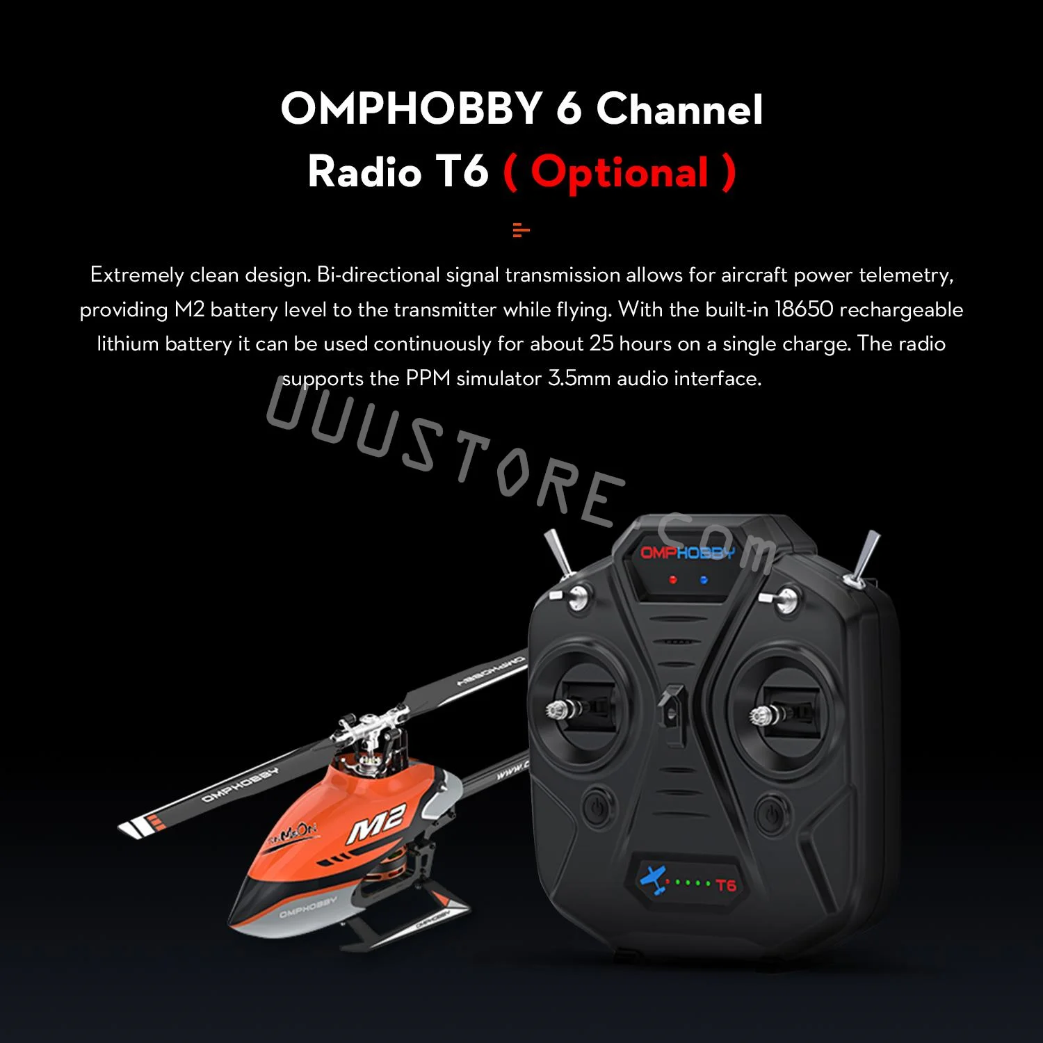 Omphobby-フライトコントローラー付きブラシレスモーター,2 m,6