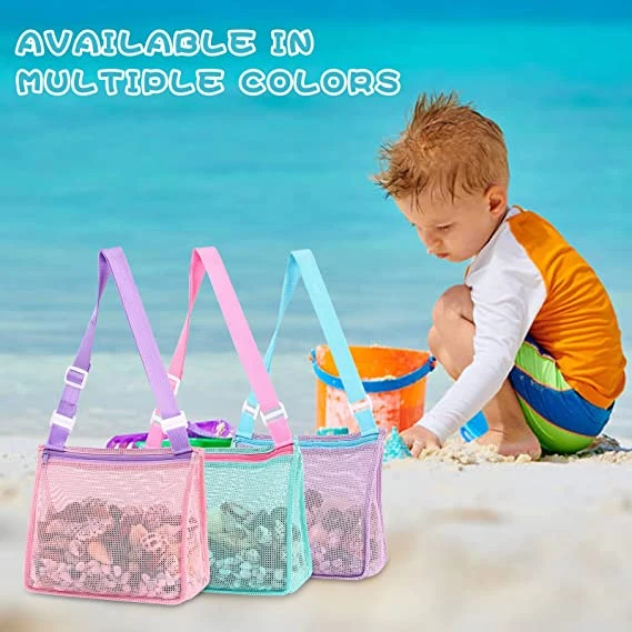 New Embroidered Name Seashell Bag Personalized Mesh Sea Shell Bag Monogram  Kids Beach Bag Custom Name Shell Tote Pool Toy Bags - AliExpress