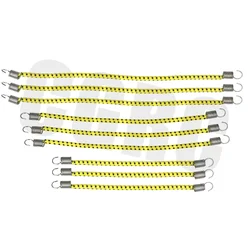9 - Piece RC Car Roof Luggage Rack with Nylon Elastic Rope (YELLOW)