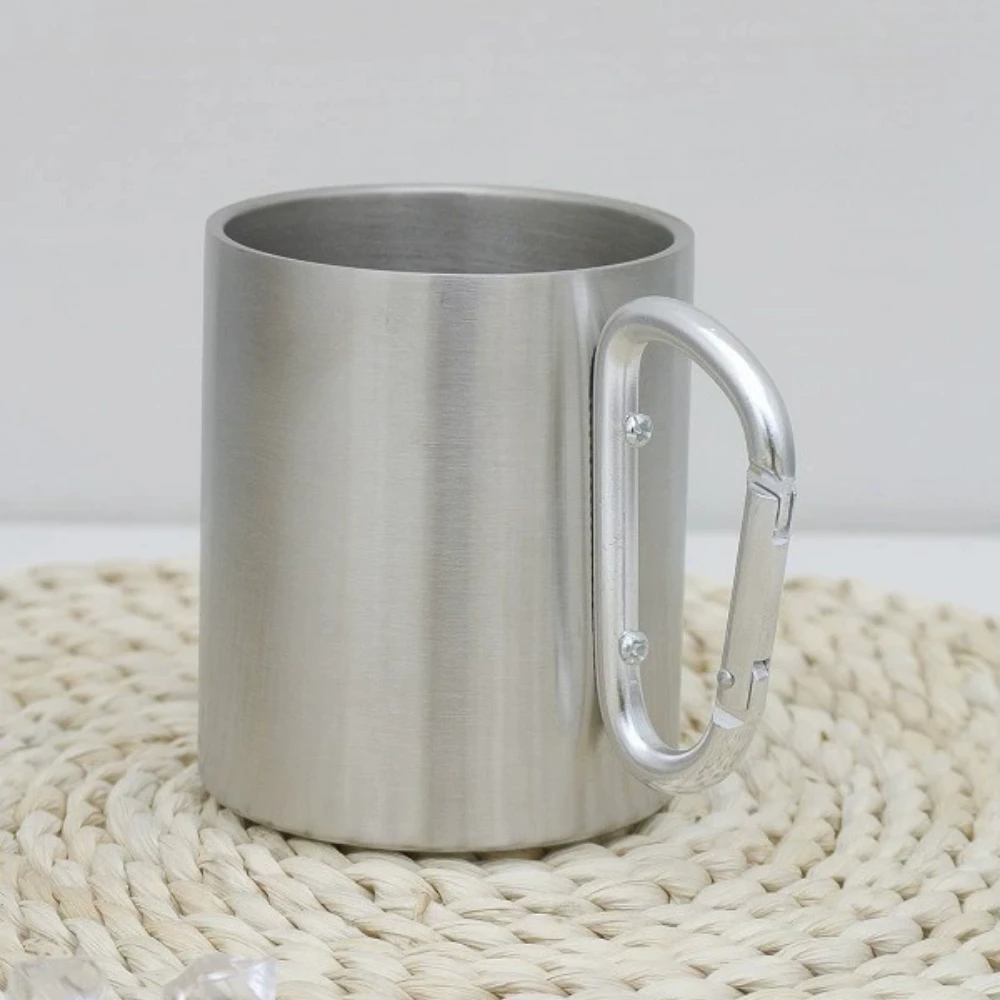 Portable Stainless Steel Button Water Cup Leak-Proof Outdoor Camping Hiking Travel Mug with Compact Design Durable  Camping Gear 6