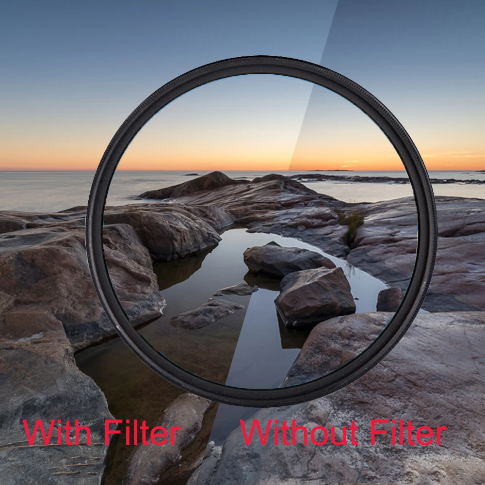 Lot de 8 Filtres Objectif Photo 52-82mm UV CPL ND2 ND4 ND8