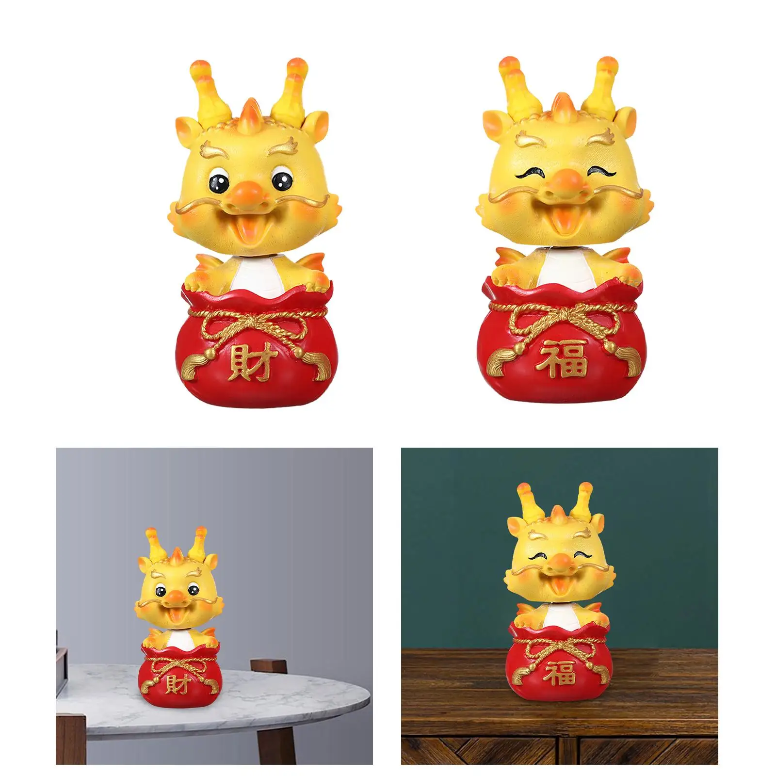 

Коллекция статуй дракона 2024, китайский новый год, полимерная мини-Статуэтка дракона для стола, книжная полка, шкаф, центральный элемент спальни