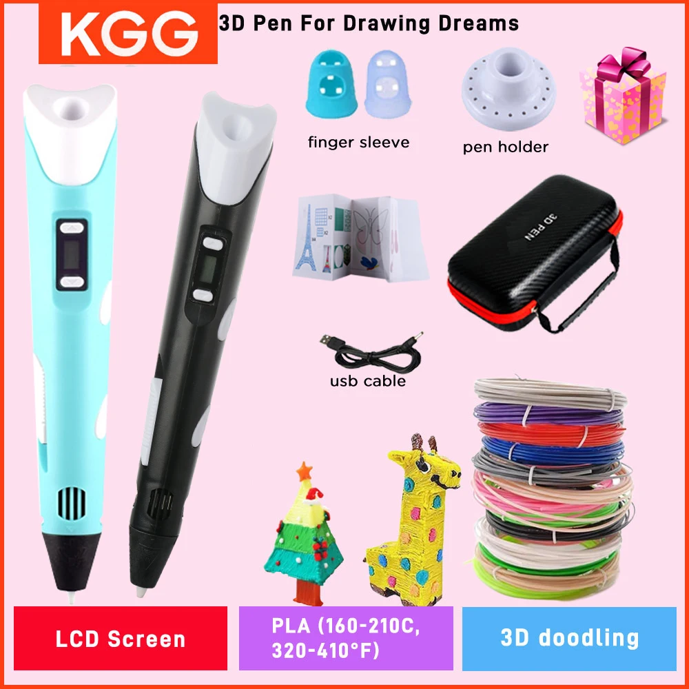 Children's 3D Drawing Pen with LCD Screen – Safe DIY Painting Toy and Creative Birthday Gift
