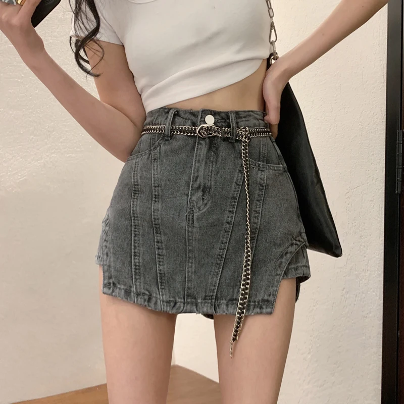 

Летние нестандартные джинсовые шорты для женщин с высокой талией 5XL, стеганые узкие шорты, повседневные Модные Винтажные шорты на пуговицах