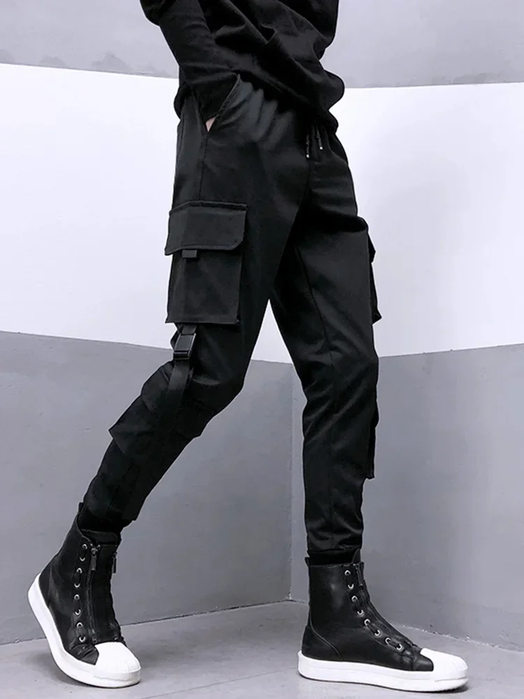 New 2025 Black Cargo Pants Men Summer Hip Hop Streetwear Harajuku Pockets Harem Trousers Joggers Pant Man and Women