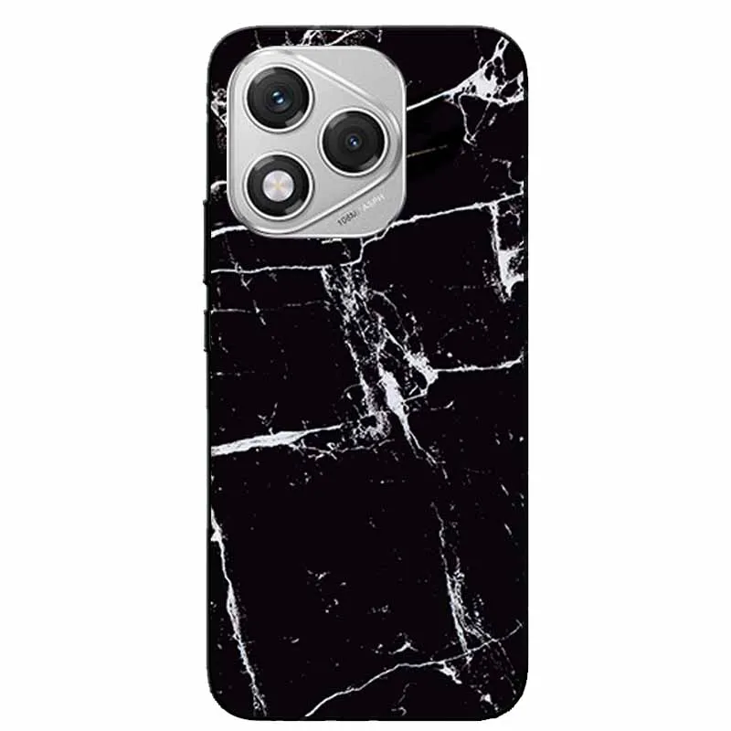 Marble Painted Silicone Back Cover Case – Premium Design