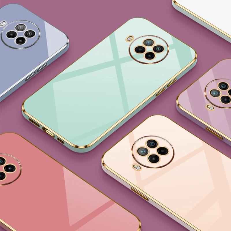 Luxury Shockproof Square Plating Phone Case for Xiaomi Mi 10T Lite/10i 5G