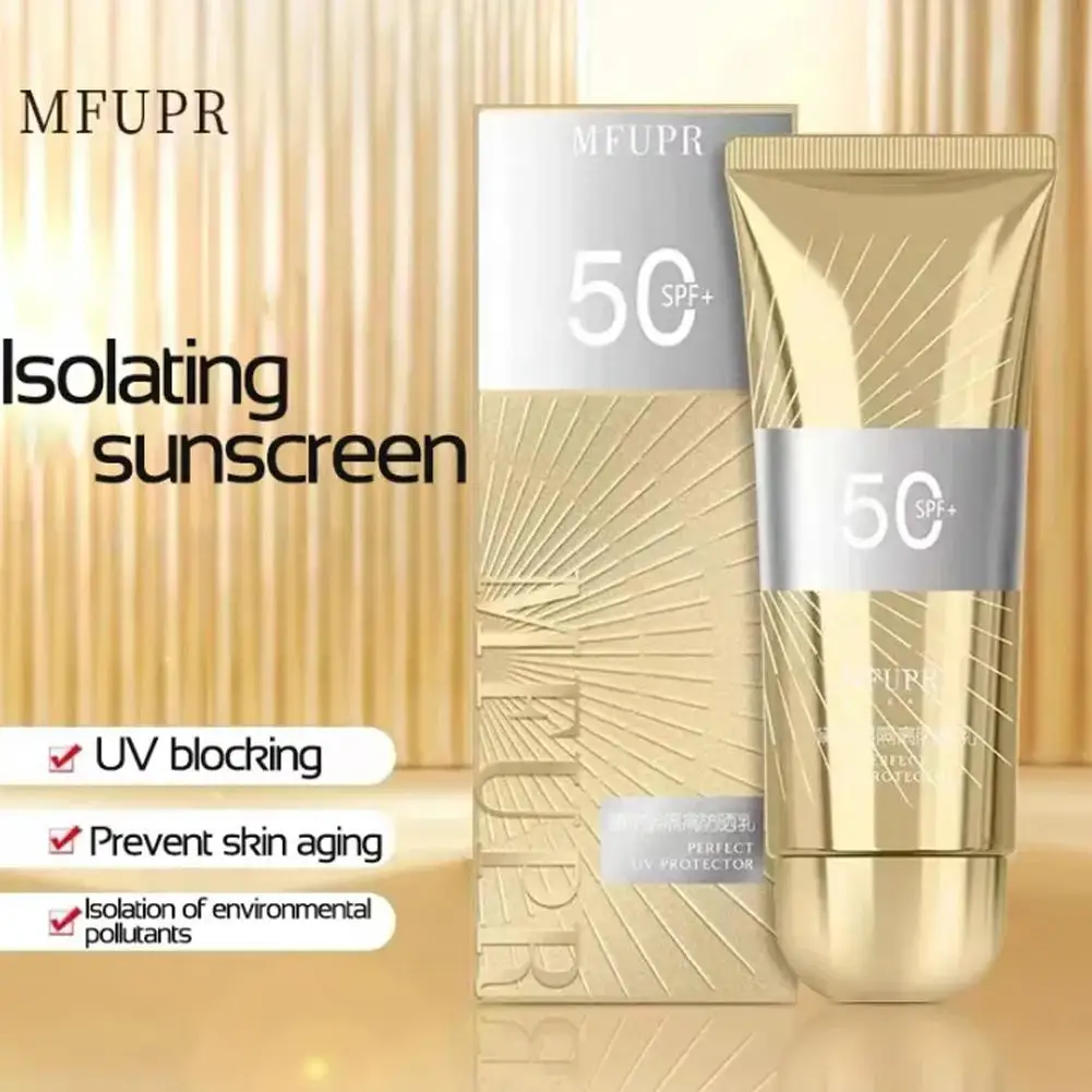60ml Facial Moisturizing Sunscreen Anti-UV SPF50+ Refreshing Whitening Isolation Light Primer Sun Protection Body Sunscreen