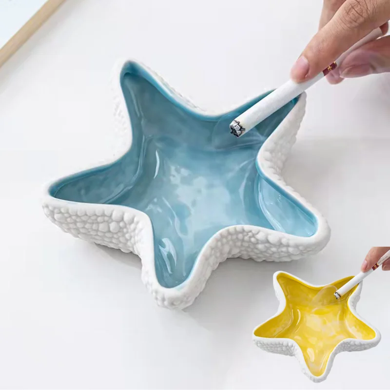 Posacenere In Ceramica Ornamenti Per La Casa Antivento Posacenere In Ceramica Scandinavo Starfish Accessori Per Fumatori