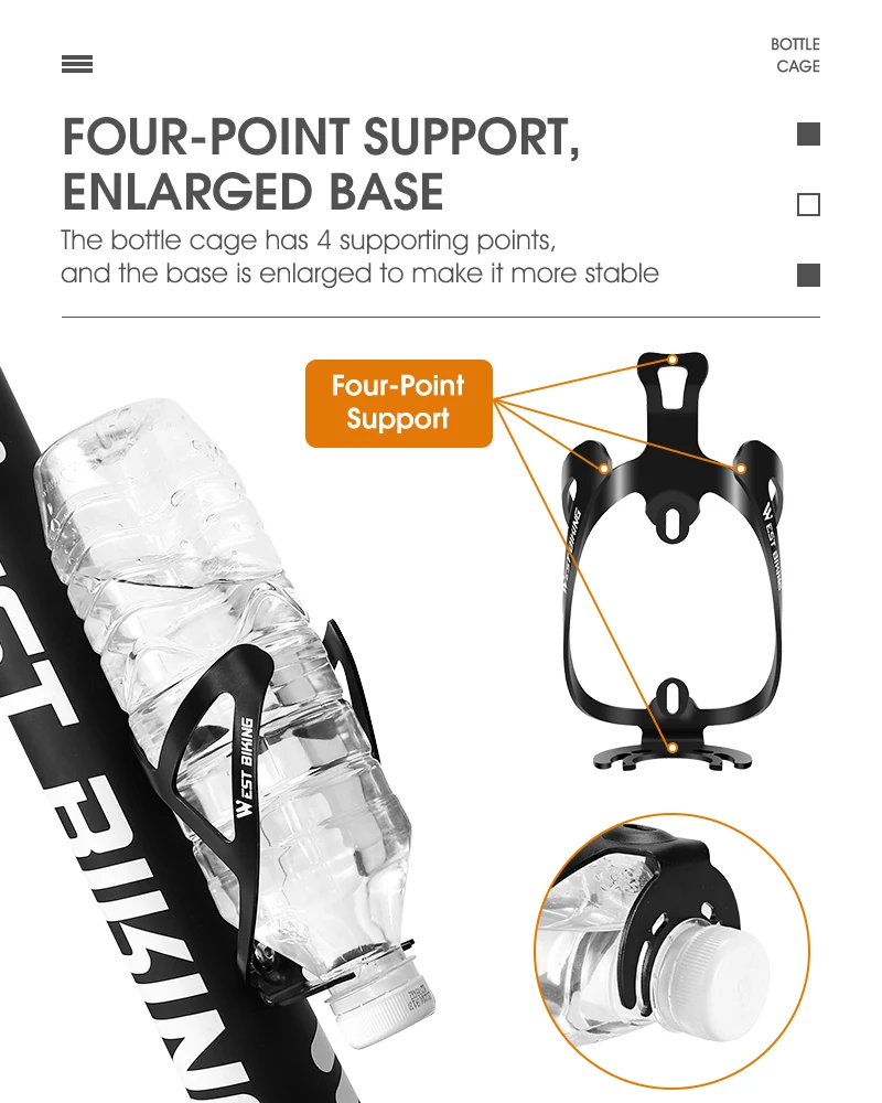 Description Picture 5 of itemWEST BIKING Bicycle Bottle Holder CNC Aluminum Alloy MTB Road Bike Water Bottle Cage Ultralight Cup Racks Cycling Accessories