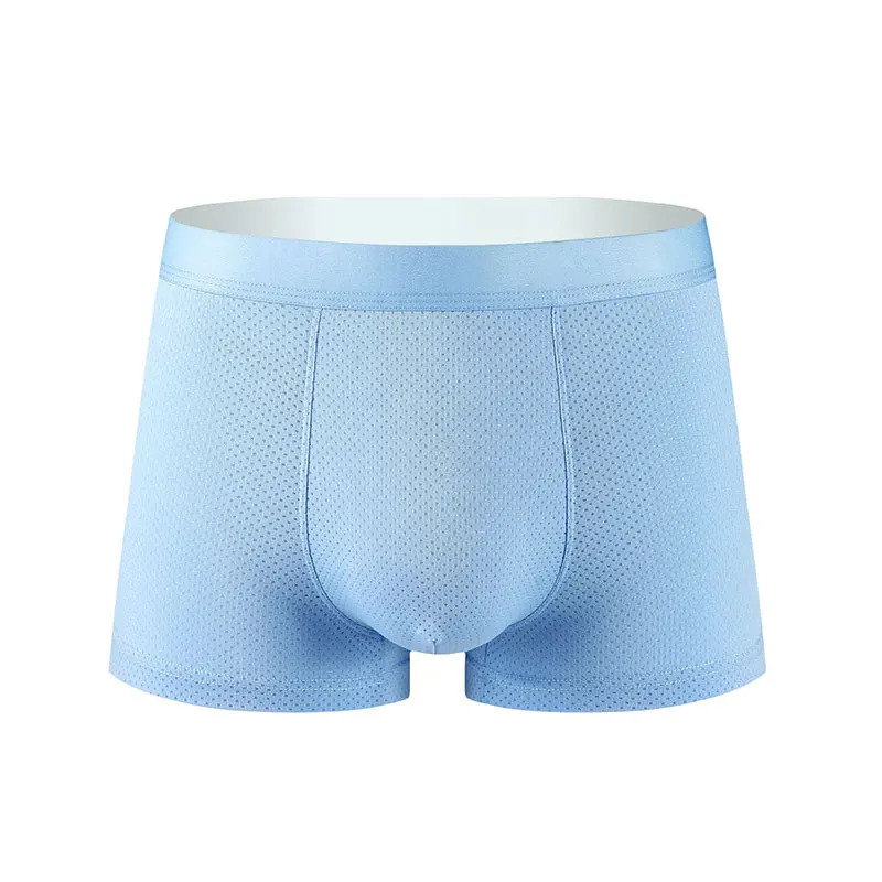 

Sexy Men Underwear Boxers Ice Silk Panties Man Breathable Mid Waist U Convex Pouch Underpants Male Shorts Cueca Calzoncillos