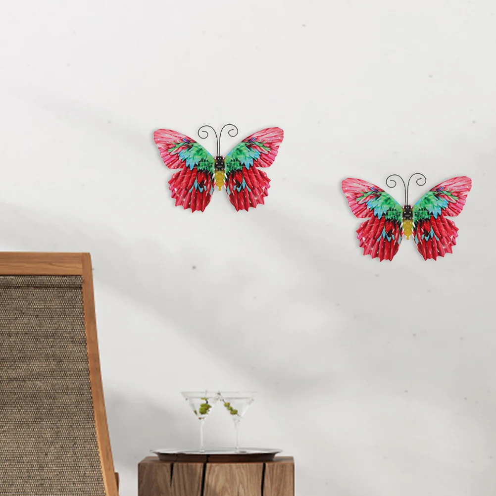 

2pcs Metal Butterfly Wall Decoration Butterflies Wall Hanging Sculpture Artwork